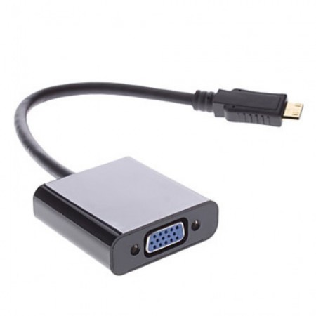 CONVERSOR MINI HDMI M -> VGA F + AUDIO