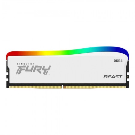 Memória RAM Kingston Fury Beast RGB SE 8GB DDR4 3600MHz CL17 Branca