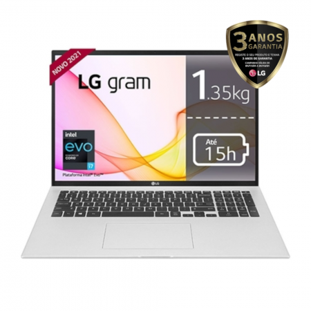Portátil LG Gram 17Z90P  i7-1165G7 16GB 512GB SSD W10H Silver 17