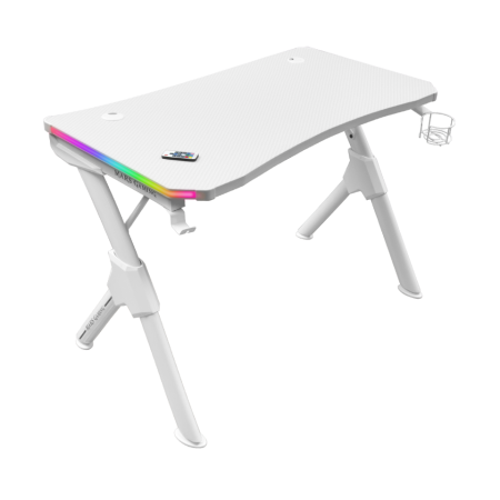 Mesa Gaming Mars Gaming MGD140RGB 140x60x75cm Branca