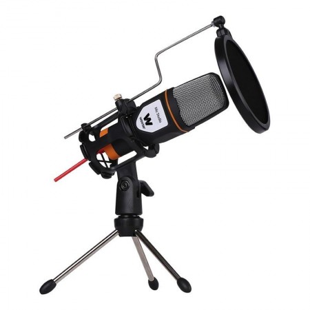 MICROFONE WOXTER STUDIO BLACK - 50HZ-16KHZ FILTRO JACK 3.5MM