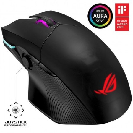 Rato Asus ROG CHAKRAM RGB Qi Wireless Gaming