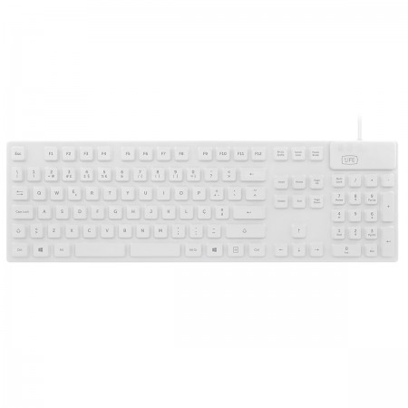 Teclado 1Life kb:cleanboard Silicone PT Branco