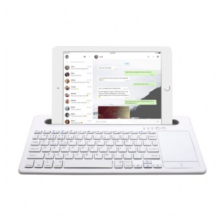 TECLADO BLUETOOTH COM TOUCHPAD E SUPORTE TABLET/SMARTPHONE 