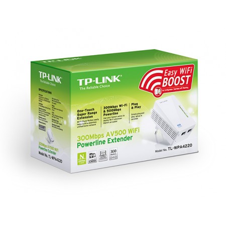 POWERLINE TP-LINK 500Mbps TL-WPA4220KIT wireless 300MPS 