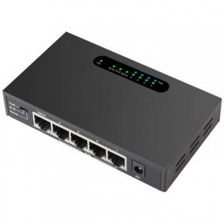 SWITCH POE DIEWU TXE-104 5P 100MBPS POE 53W 